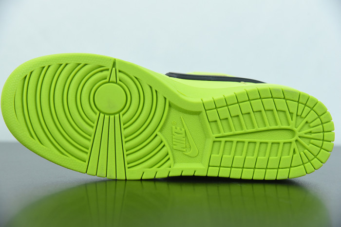 ambush x nike dunk high “flash lime” cu7544-300