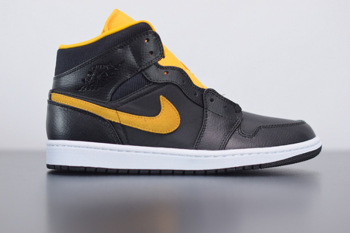 air jordan 1 mid black university gold ci9352-001