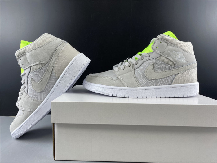 air jordan 1 mid vast grey ghost green cv3018-001