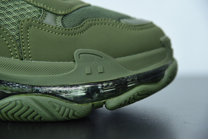 balcia triple s sneaker clear sole dark green