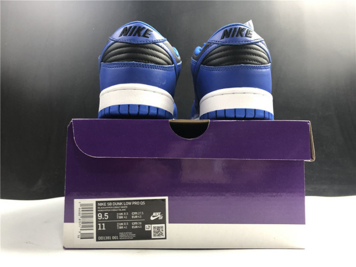 nike dunk low retro black hyper cobalt dd1391-001