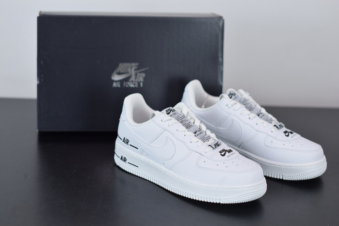 nike air force 1 low double air low white black cj1379-100
