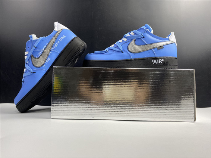 nike off-white x air force 1 low university blue ck0866-401