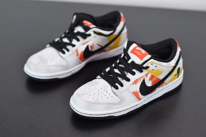 nike sb dunk low raygun tie-dye white bq6832-101