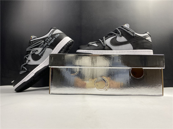 nike sb dunk low off-white black grey ct0856-007