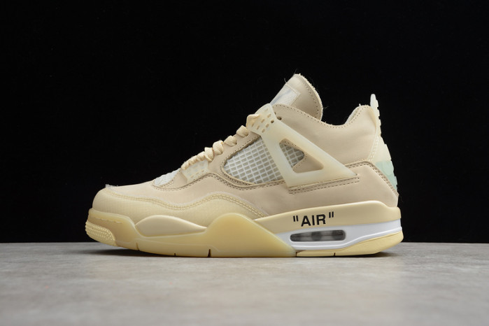 air jordan 4 x off-white cream/sail aq9129-002
