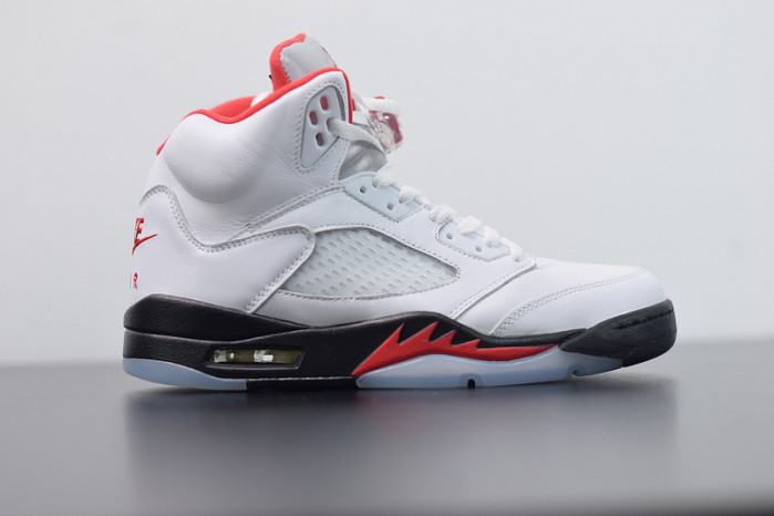 air jordan 5 retro fire red silver tongue da1911-102