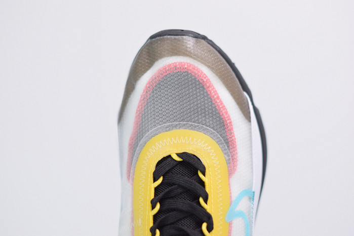 nike air max 2090 white speed yellow bleached aqua ct1091-100