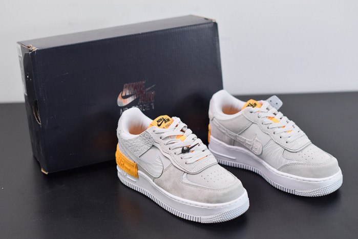 nike air force 1 shadow vast grey laser orange cu3446-001