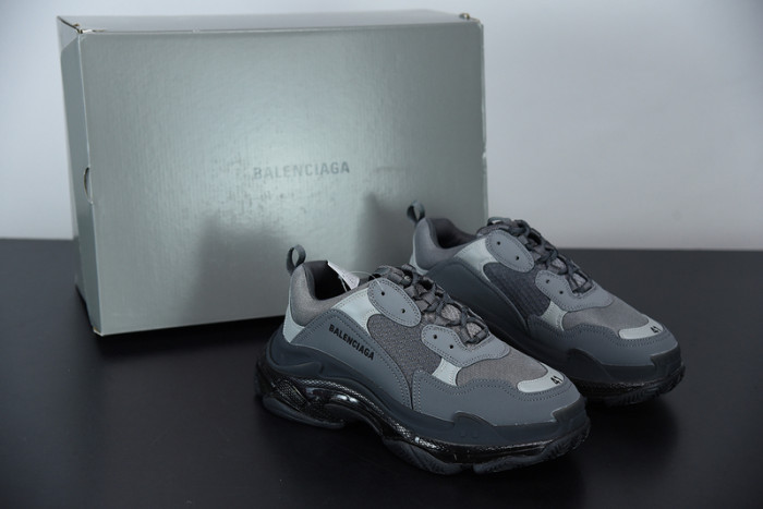 balcia triple s sneaker clear sole dark grey