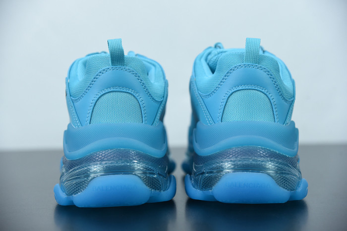 balcia triple s sneaker clear sole teal blue