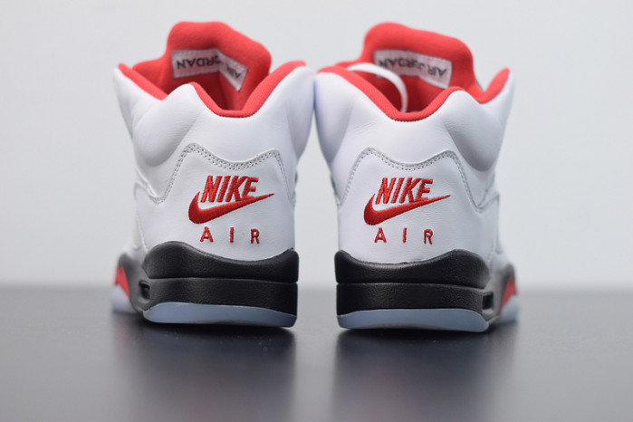 air jordan 5 retro fire red silver tongue da1911-102