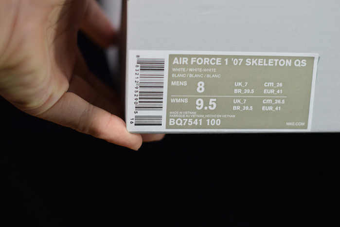 nike air force 1 low skeleton halloween bq7541-100