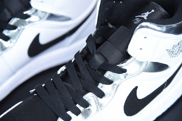 air jordan 1 mid white silver 554724-121