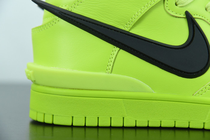 ambush x nike dunk high “flash lime” cu7544-300