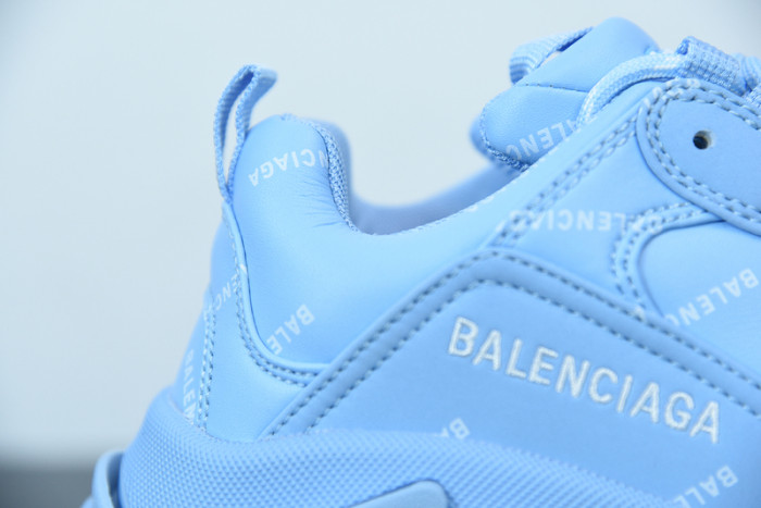 balcia triple s sneaker all over logo blue