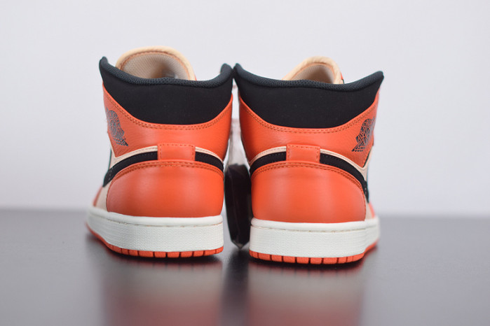 air jordan 1 mid team orange black 852542-800
