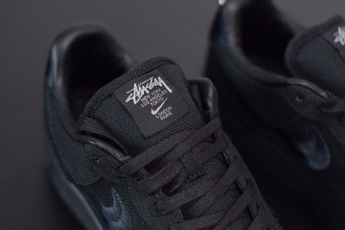 stussy x nike air force 1 low “black” cz9084-001