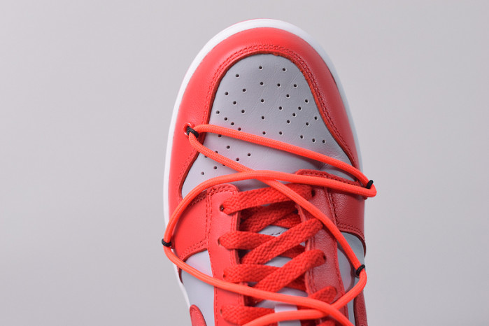 nike dunk low off white university red ct0856-600