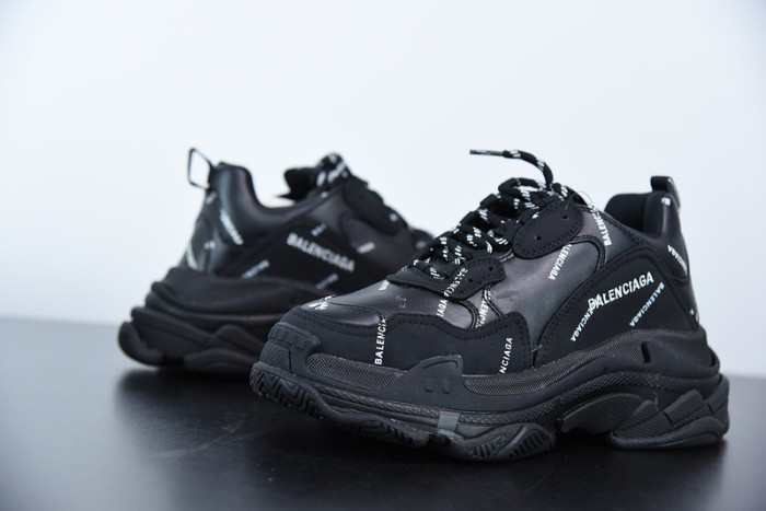 balcia triple s black logo 536737 w2fa1 1090