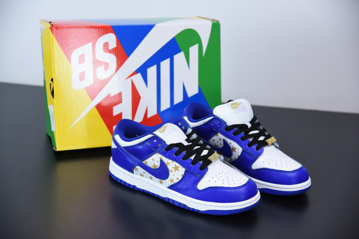 nike sb dunk low blue stars dh3228-100