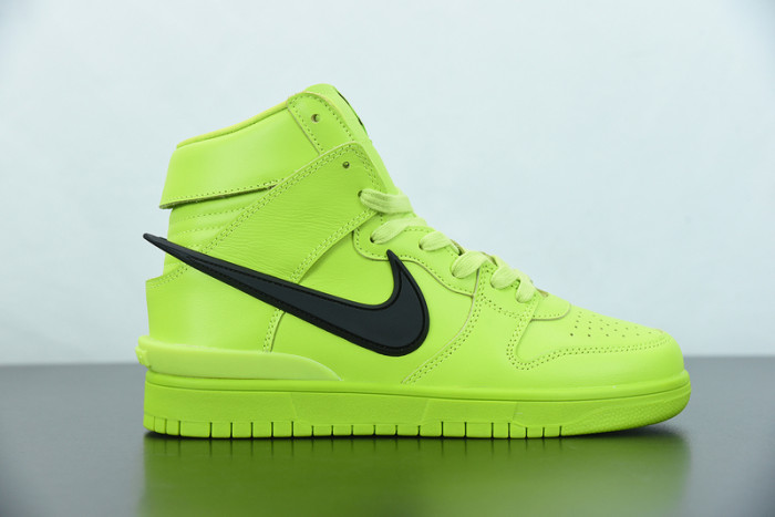 ambush x nike dunk high “flash lime” cu7544-300
