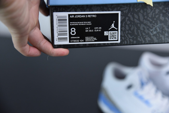 air jordan 3 unc ct8532-104