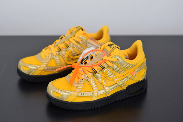 off-white x nike air rubber dunk “university gold” cu6015-700