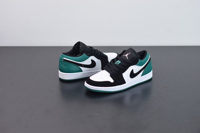 air jordan 1 low white black mystic green 553558-113