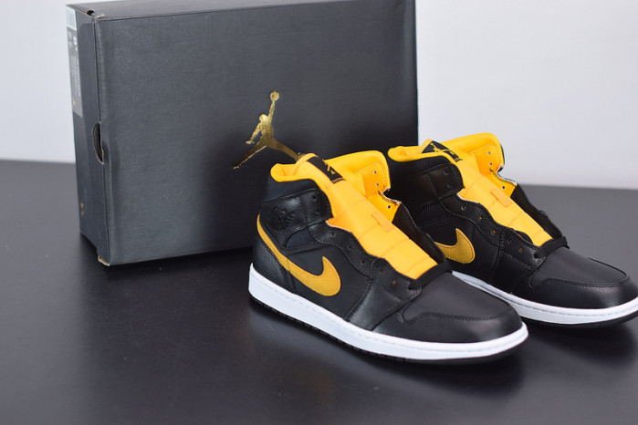 air jordan 1 mid black university gold ci9352-001