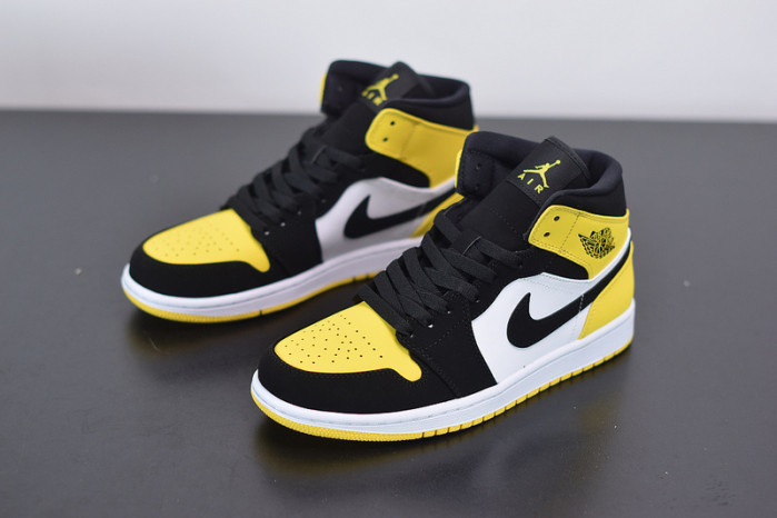 air jordan 1 mid yellow toe black 852542-071
