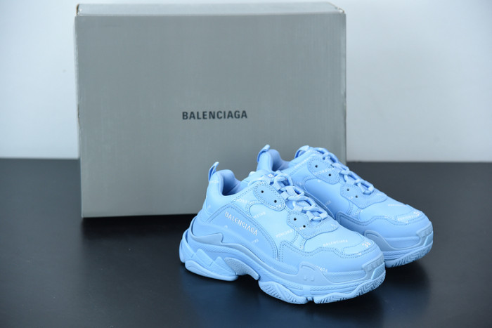 balcia triple s sneaker all over logo blue