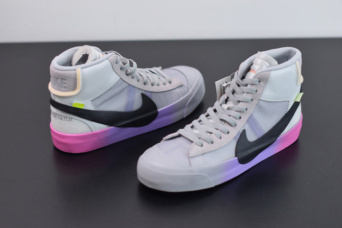 nike blazer mid off-white wolf grey serena "queen" aa3832-002