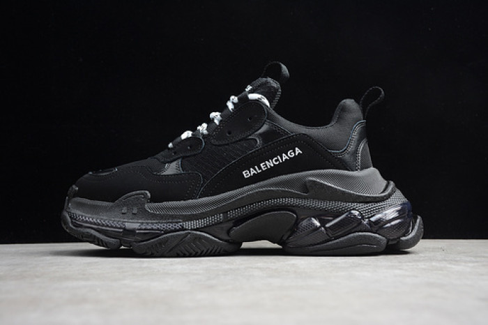 balcia triple s sneaker black clear sole