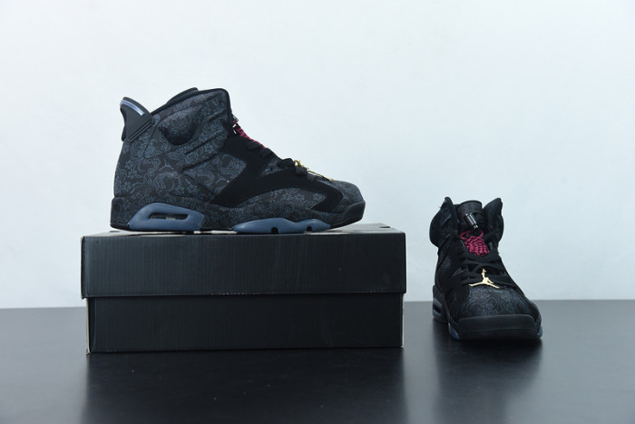 air jordan 6 retro singles day triple black db9818-001