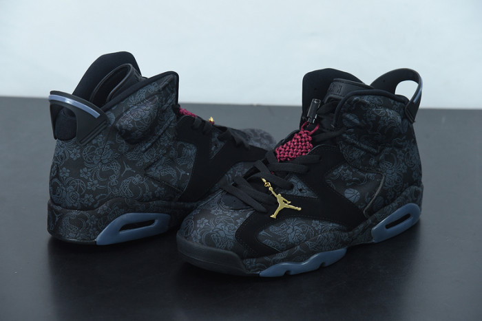 air jordan 6 retro singles day triple black db9818-001