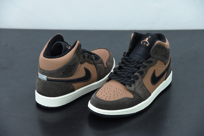 air jordan 1 mid se dark chocolate dc7294-200