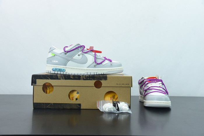 off-white x nike sb dunk low “45 of 50” ow dm1602-101