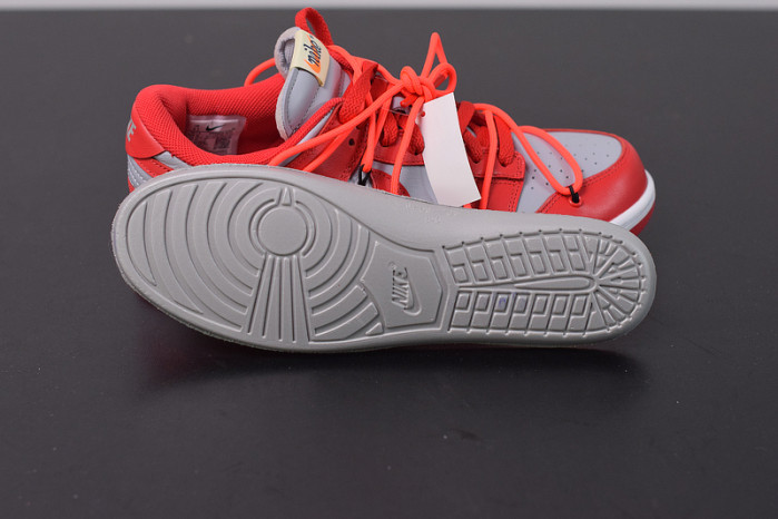 nike dunk low off white university red ct0856-600