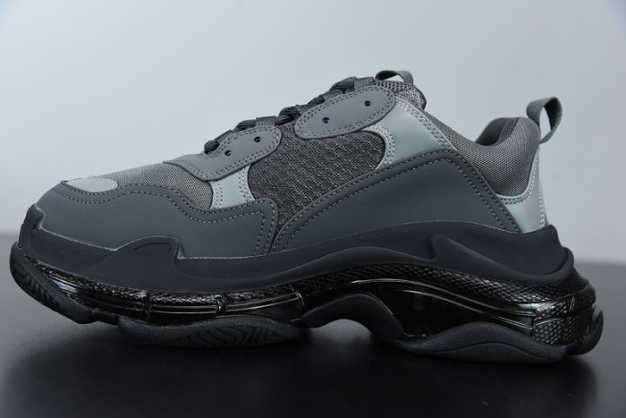 balcia triple s sneaker clear sole dark grey