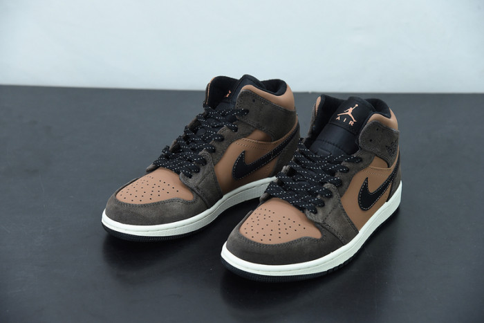 air jordan 1 mid se dark chocolate dc7294-200