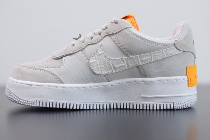 nike air force 1 shadow vast grey laser orange cu3446-001