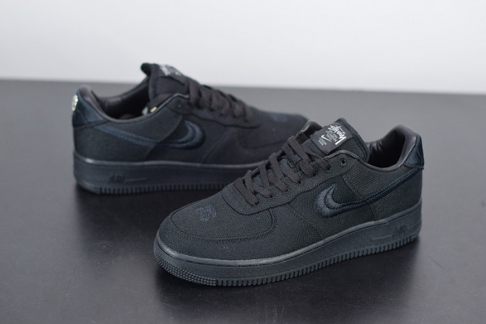 stussy x nike air force 1 low “black” cz9084-001