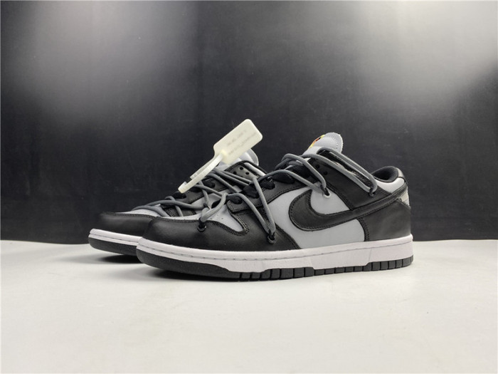 nike sb dunk low off-white black grey ct0856-007