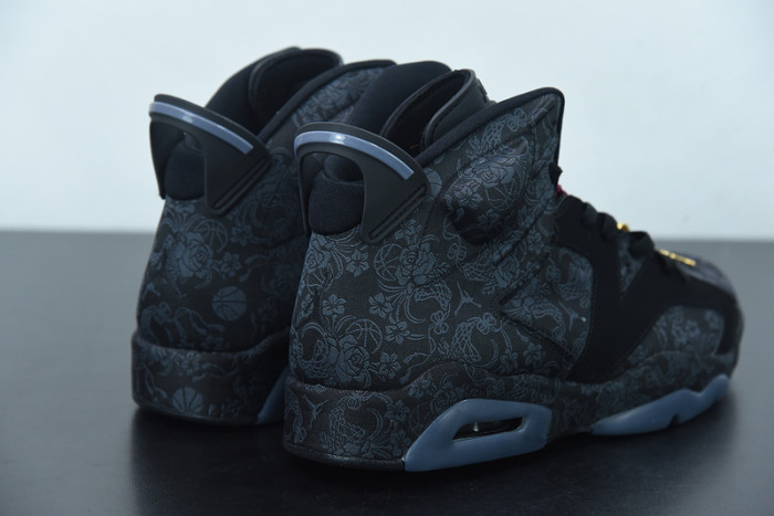 air jordan 6 retro singles day triple black db9818-001