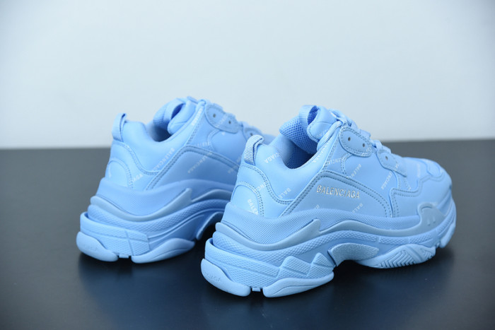 balcia triple s sneaker all over logo blue