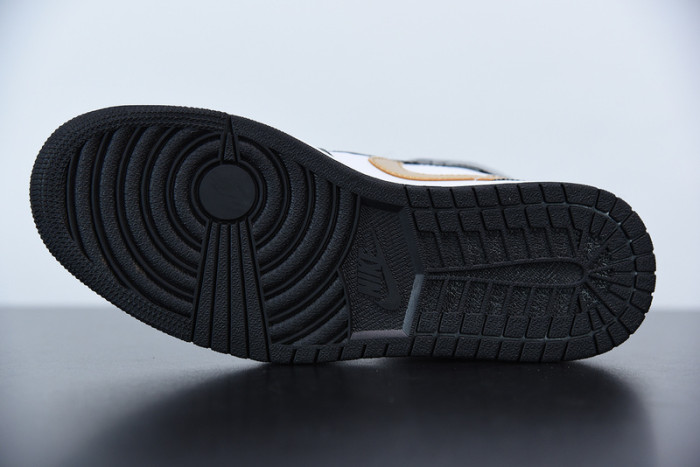 air jordan 1 mid patent black white gold 852542-007