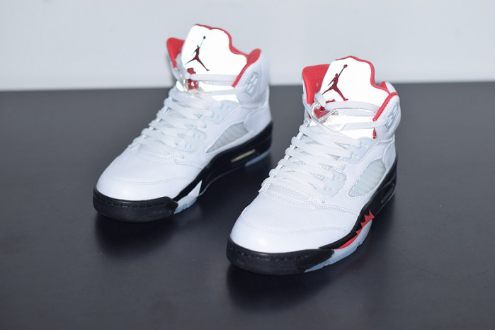 air jordan 5 retro fire red silver tongue da1911-102