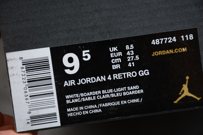 air jordan 4 gs linen 487724-118