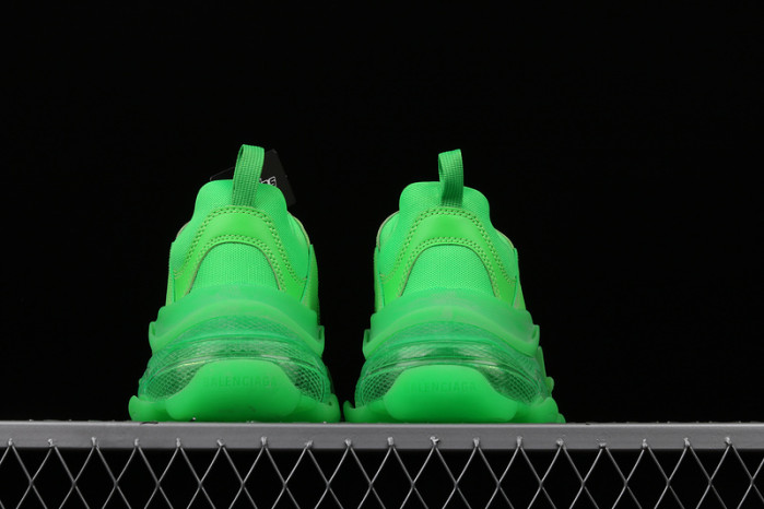 balcia triple s sneaker clear sole fluo green